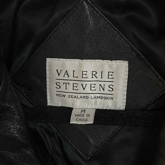 Vintage Valerie Stevens New Zealand Lambskin Leather Blazer Jacket Coat - Picture 4 of 9